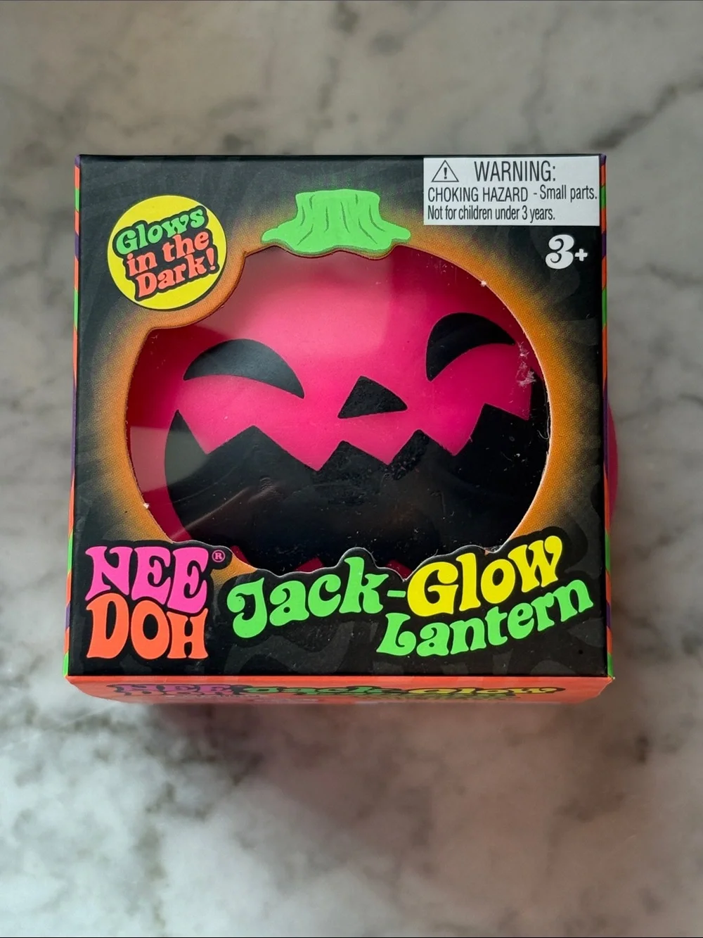 NeeDoh Jack-Glow Lantern Kids Toy - Pink Glow